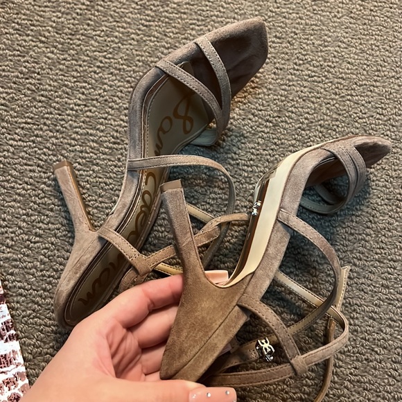 Sam Edelman open toe strap heels - Picture 6 of 7